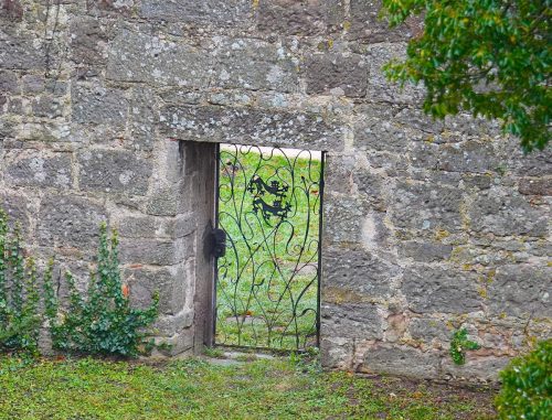 Waldenburg Castle 2 -- Close up of gate 