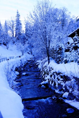 Stream in town of Gstaad